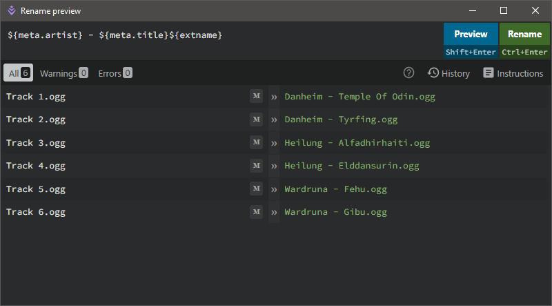 Encode editor screenshot